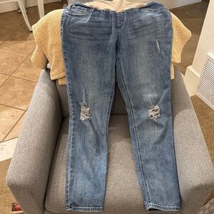 Indigo Blue Women's Maternity Over-Belly skinny jeans